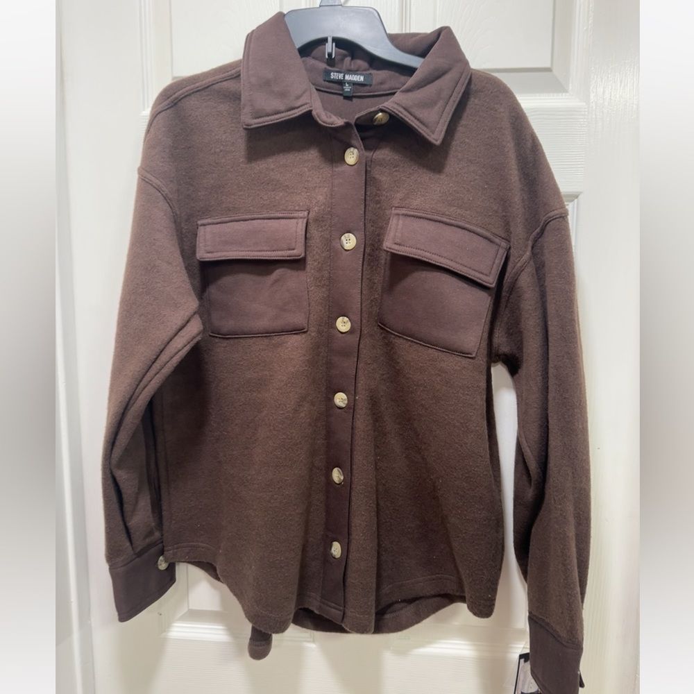 Steve Madden Button Down Shacket NWT